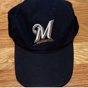 Milwaukee Brewers Baseball Cap with Embroidered 'M' Logo